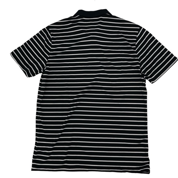 Nike Golf Men’s Size Small Icon Stripe Polo Shirt Black white NWT - Picture 3 of 12